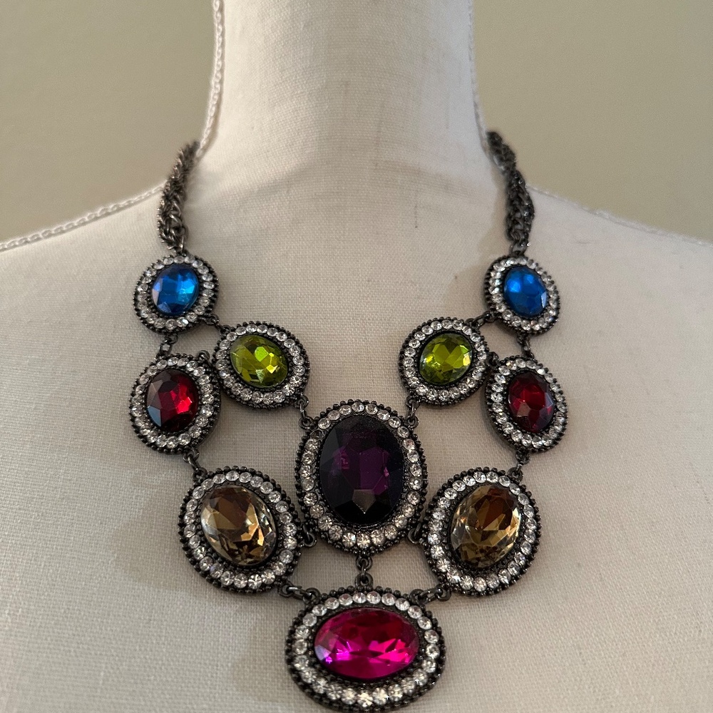 Aqua For Bloomingdale’s Multi-Gem Statement Neckl… - image 2